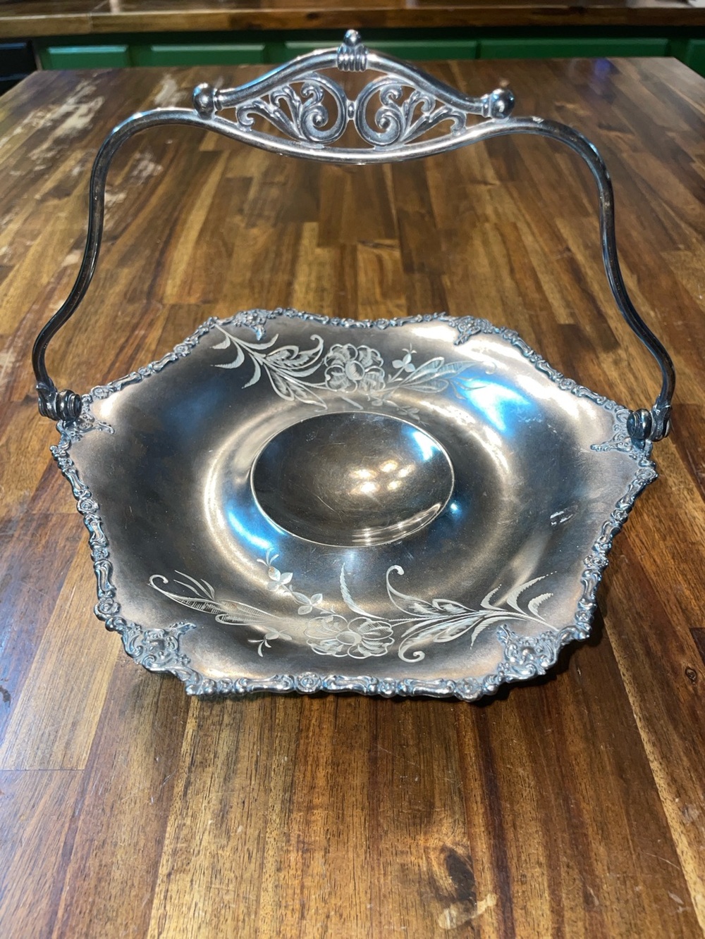 Barbour Quadruple Silver Co Bridal Basket
